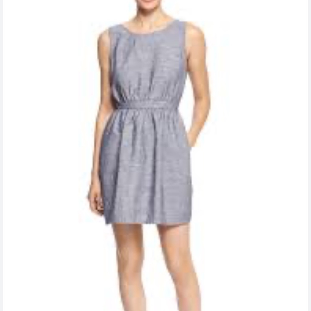 NWT Gap Linen Cotton Tie Back Dress